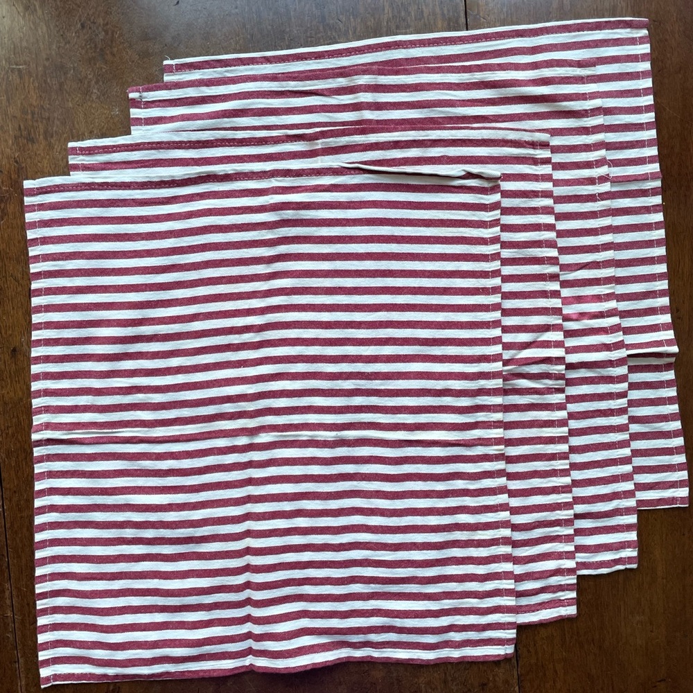 Red and White Striped Napkins